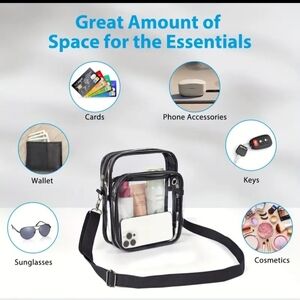 Gray Clear Purse with Dwaekki Plushy and Accessories